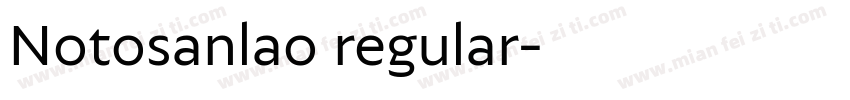 Notosanlao regular字体转换